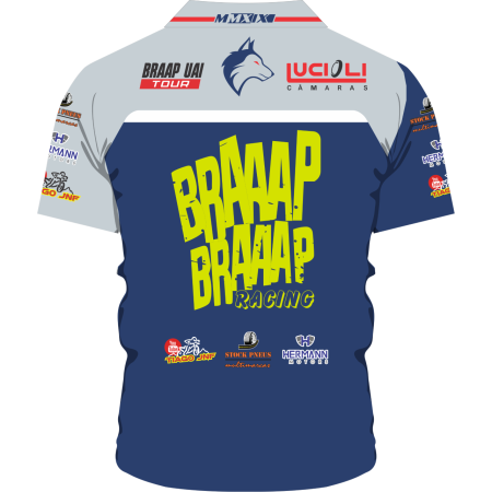 Camisa Polo Braaap Braaap Azul