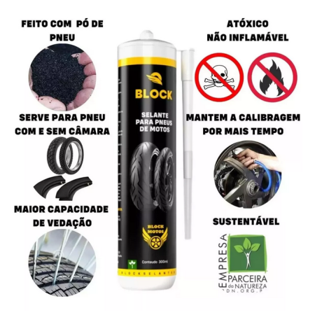 Selante para Pneus Moto Com e Sem Câmara