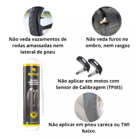 Selante para Pneus Moto Com e Sem Câmara