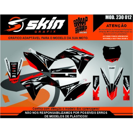 Kit Adesivo Honda Modelo 230 012 Brilho