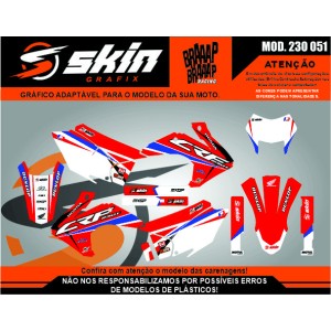 Kit Adesivo Honda Modelo 230 051 Fosco Texturizado