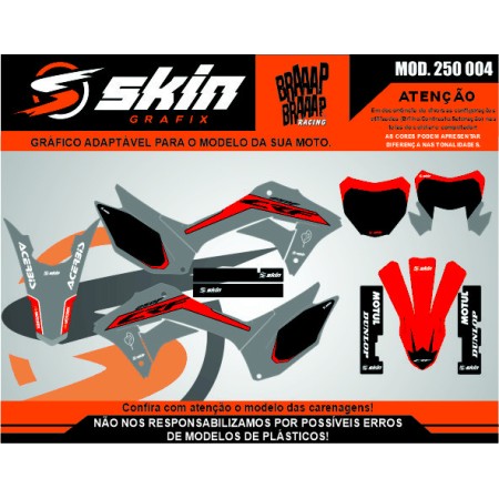 Kit Adesivo Honda Modelo 250 004 Brilho