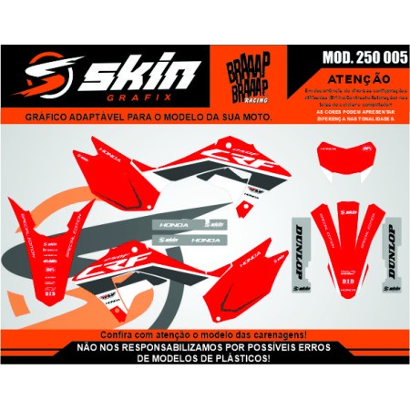 Kit Adesivo Honda Modelo 250 005 Brilho