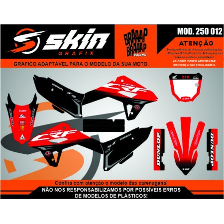 Kit Adesivo Honda Modelo 250 012 Brilho