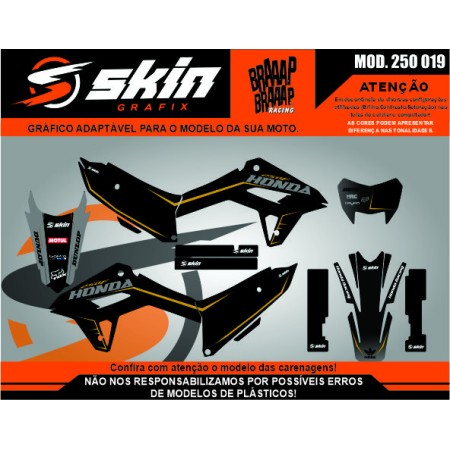 Kit Adesivo Honda Modelo 250 019 Brilho