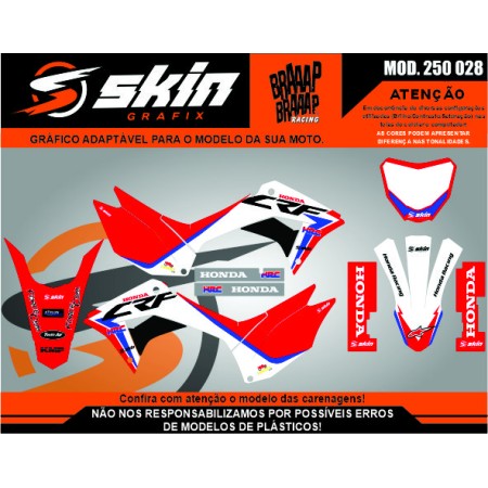 Kit Adesivo Honda Modelo 250 028 Fosco Texturizado