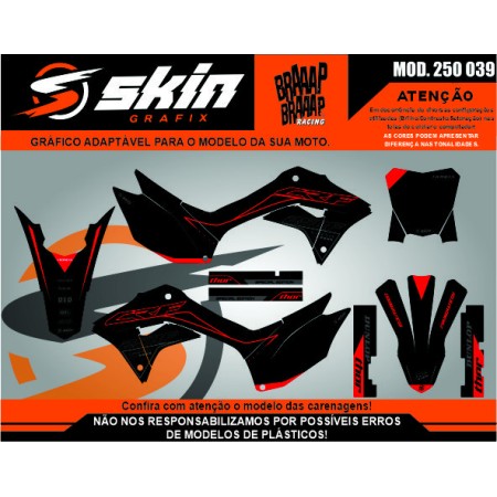 Kit Adesivo Honda Modelo 250 039 Fosco Texturizado