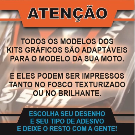 Kit Adesivo Honda Modelo CRF 040 Fosco Texturizado