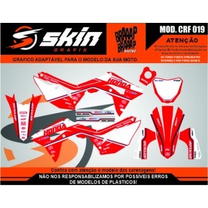 Kit Adesivo Honda Modelo CRF 019 Brilho