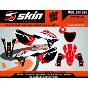 Kit Adesivo Honda Modelo CRF 020 Brilho