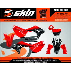 Kit Adesivo Honda Modelo CRF 038 Fosco Texturizado