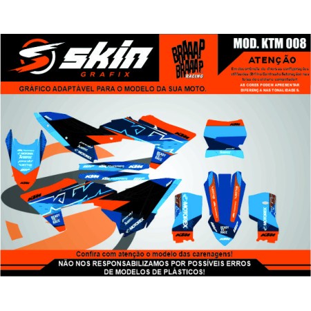 Kit Adesivo Modelo KTM 008 Brilho