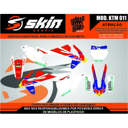 Kit Adesivo Modelo KTM 011 Brilho