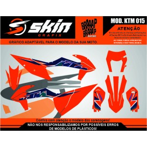 Kit Adesivo Modelo KTM 015 Fosco Texturizado