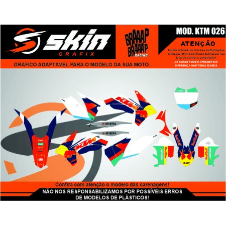 Kit Adesivo Modelo KTM 026 Fosco Texturizado