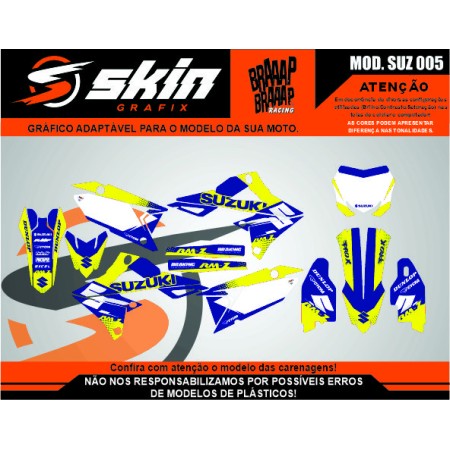 Kit Adesivo Suzuki Modelo SUZ 005 Brilho