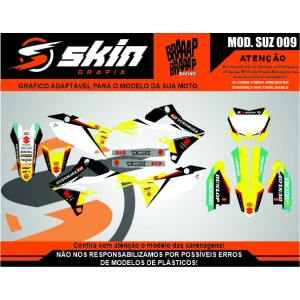 Kit Adesivo Suzuki Modelo SUZ 009 Fosco Texturizado