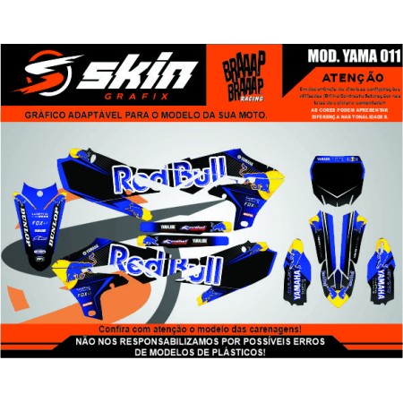 Kit Adesivo Yamaha Modelo YAMA 011 Brilho