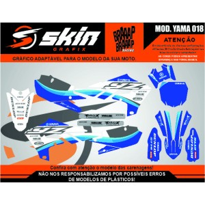 Kit Adesivo Yamaha Modelo YAMA 018 Brilho