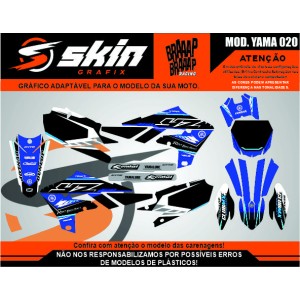 Kit Adesivo Yamaha Modelo YAMA 020 Brilho