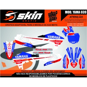 Kit Adesivo Yamaha Modelo YAMA 039 Fosco Texturizado