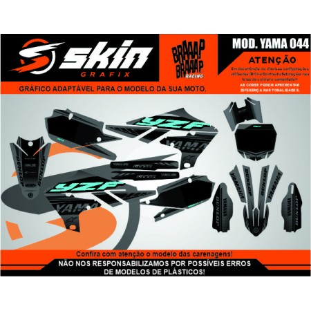 Kit Adesivo Yamaha Modelo YAMA 044 Fosco Texturizado