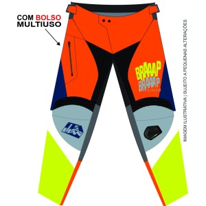 Calça Braaap Competition TOP com Bolso Laranja