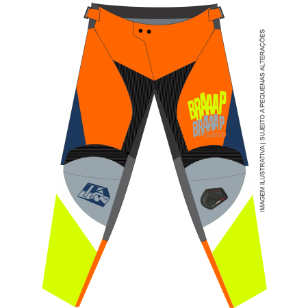 Calça Braaap Competition Neon Laranja