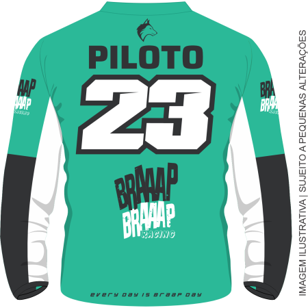 Camisa Infantil Braaap Braaap Verde Top