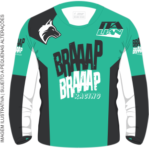 Camisa Piloto Braaap Braaap Verde Top