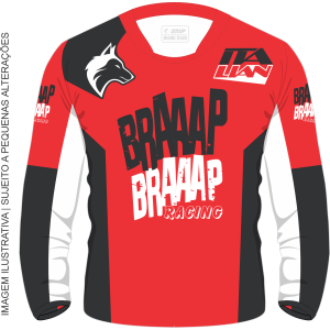 Camisa Piloto Braaap Braaap Vermelha Top