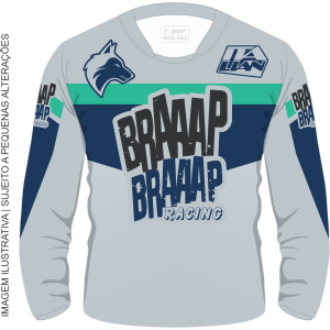 Camisa Infantil Braaap Braaap Cinza