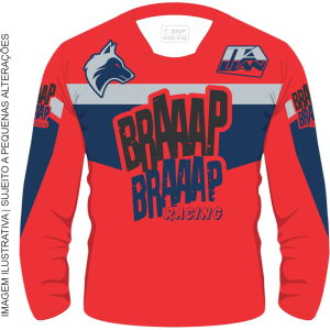 Camisa Piloto Braaap Braaap Vermelho