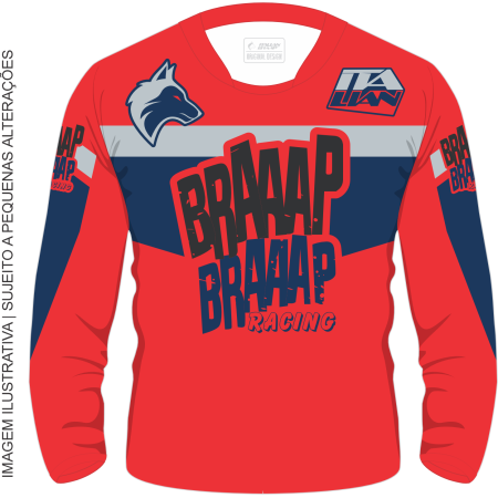 Camisa Infantil  Braaap Braaap Vermelha