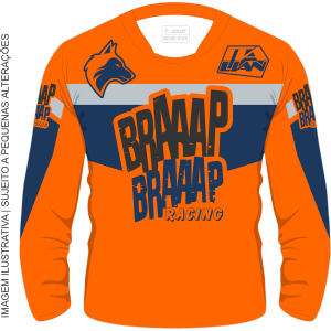 Camisa Infantil Braaap Braaap Laranja