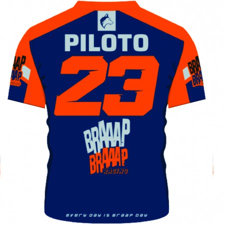 Camiseta Piloto Braaap Braaap Racing Laranja