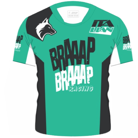 Camiseta Piloto Braaap Braaap Verde Top