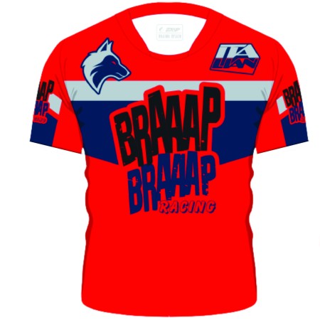 Camiseta Piloto Braaap Braaap Racing Vermelho