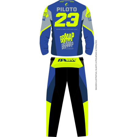 Conjunto Braaap Competition Neon Azul