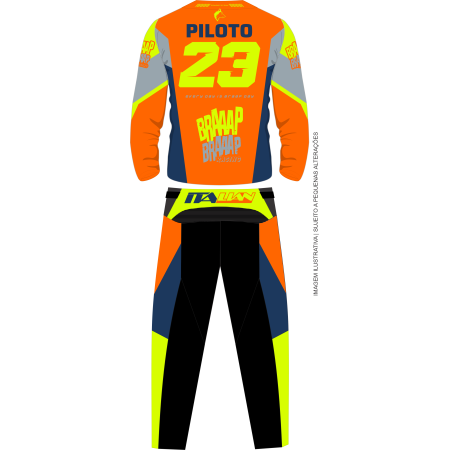 Conjunto Braaap Competition Neon Laranja