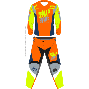 Conjunto Braaap Competition Neon Laranja