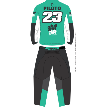 Conjunto Braaap Braaap Racing Verde