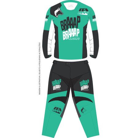 Conjunto  Braaap Braaap Racing Verde