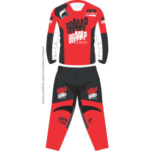 Conjunto  Braaap Braaap Racing Vermelho