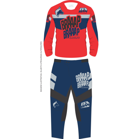 Conjunto Braaap Braaap Trail Vermelho