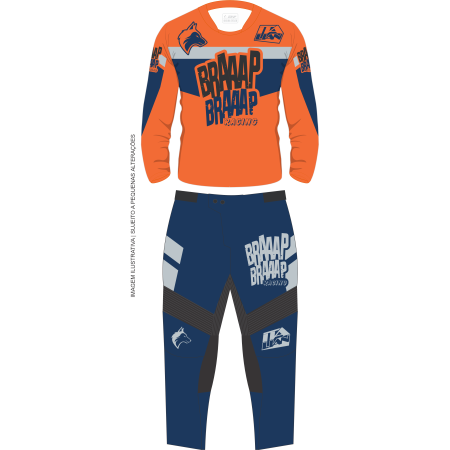 Conjunto Braaap Braaap Trail Laranja