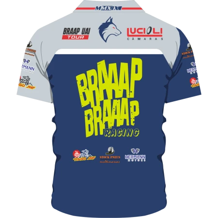 Camisa Polo Braaap Braaap Azul