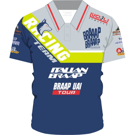 Camisa Polo Braaap Braaap Azul