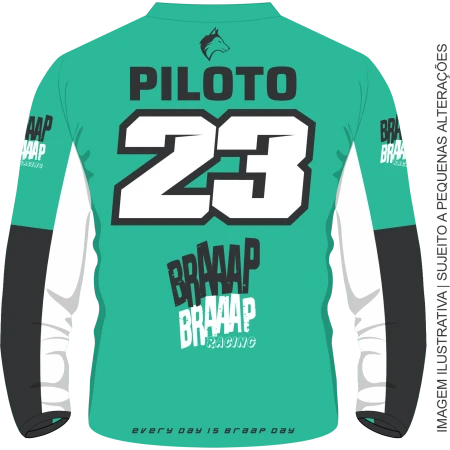Camisa Infantil Braaap Braaap Verde Top