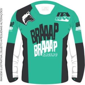 Camisa Piloto Braaap Braaap Verde Top